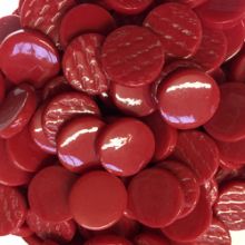Bright Red Round Glass Mosaic Tiles